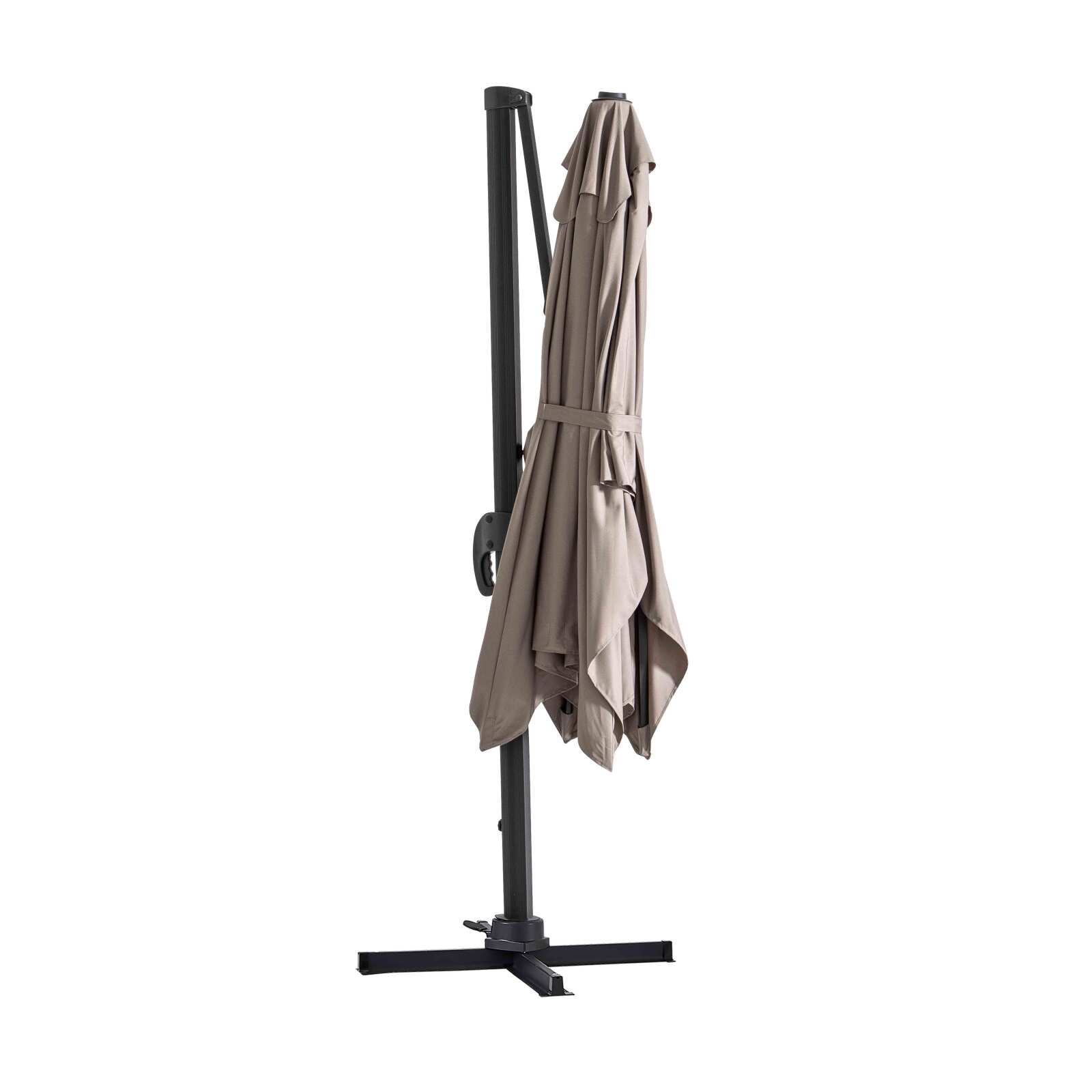 Parasol déporté professionnel 2x3 m rectangulaire inclinable 240g/m² rotatif 360° et 4 dalles lestées