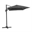 Parasol déporté professionnel 2x3 m rectangulaire inclinable 240g/m² rotatif 360° et 4 dalles lestées
