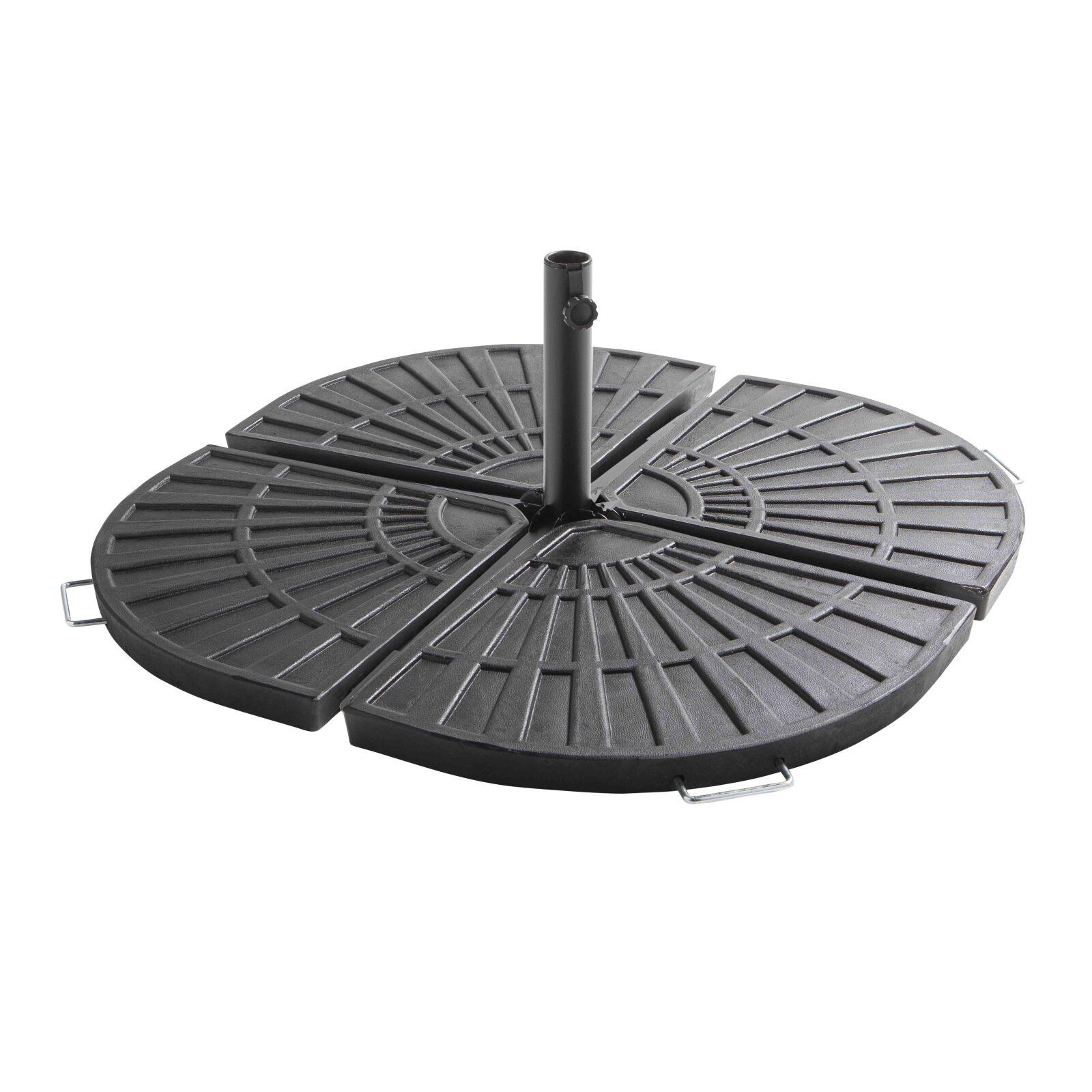 Parasol déporté professionnel 2x3 m rectangulaire inclinable 240g/m² rotatif 360° et 4 dalles lestées