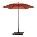 Parasol professionnel inclinable à manivelle Ø3 m 180g/m² avec 4 dalles à lester remplissables