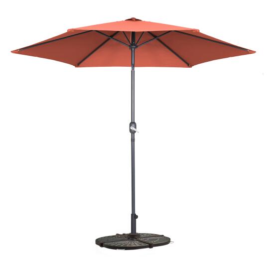 Parasol professionnel inclinable à manivelle Ø3 m 180g/m² avec 4 dalles lestées | Mobeventpro