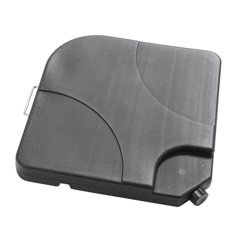 Parasol déporté professionnel 2x3 m rectangulaire inclinable 240g/m² rotatif 360° et 4 dalles à lester remplissables (6/7)