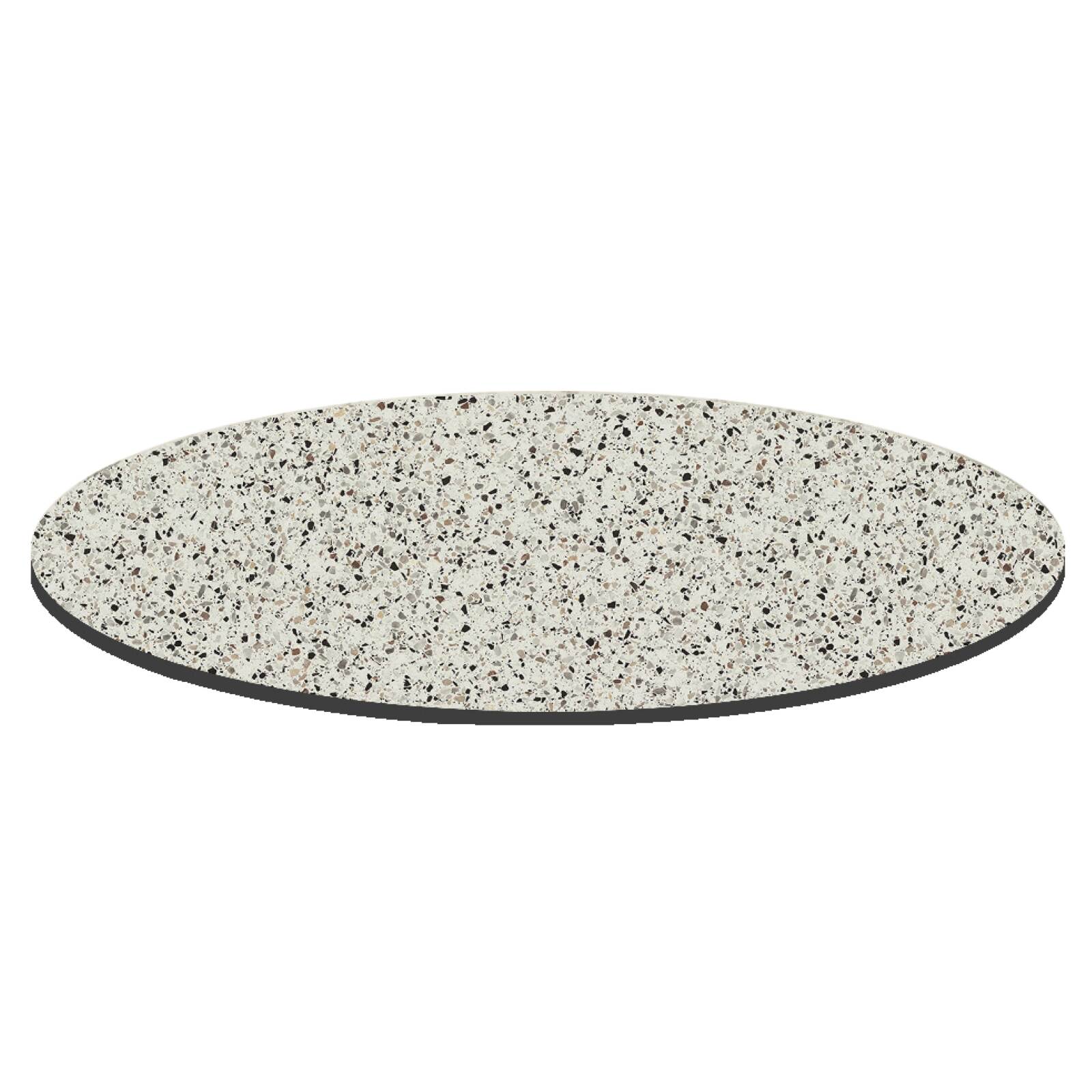 Table de terrasse de restaurant bistrot ronde inclinable en aluminium noir et HPL 4 personnes Ø60 cm