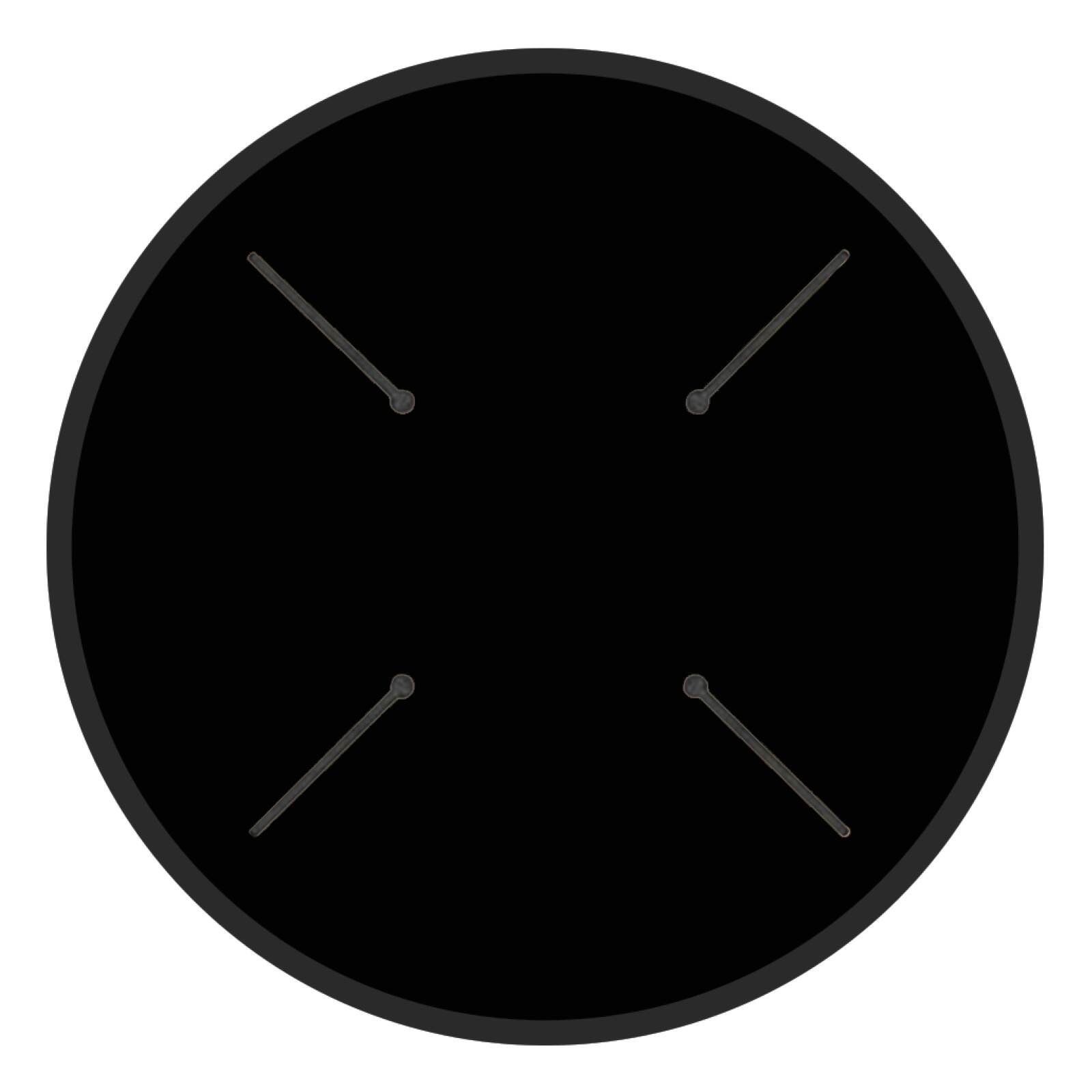 Table de terrasse de restaurant bistrot ronde inclinable en aluminium noir et HPL 4 personnes Ø70 cm