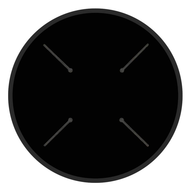 Table de terrasse de restaurant bistrot ronde inclinable en aluminium noir et HPL 4 personnes Ø70 cm (5/8)