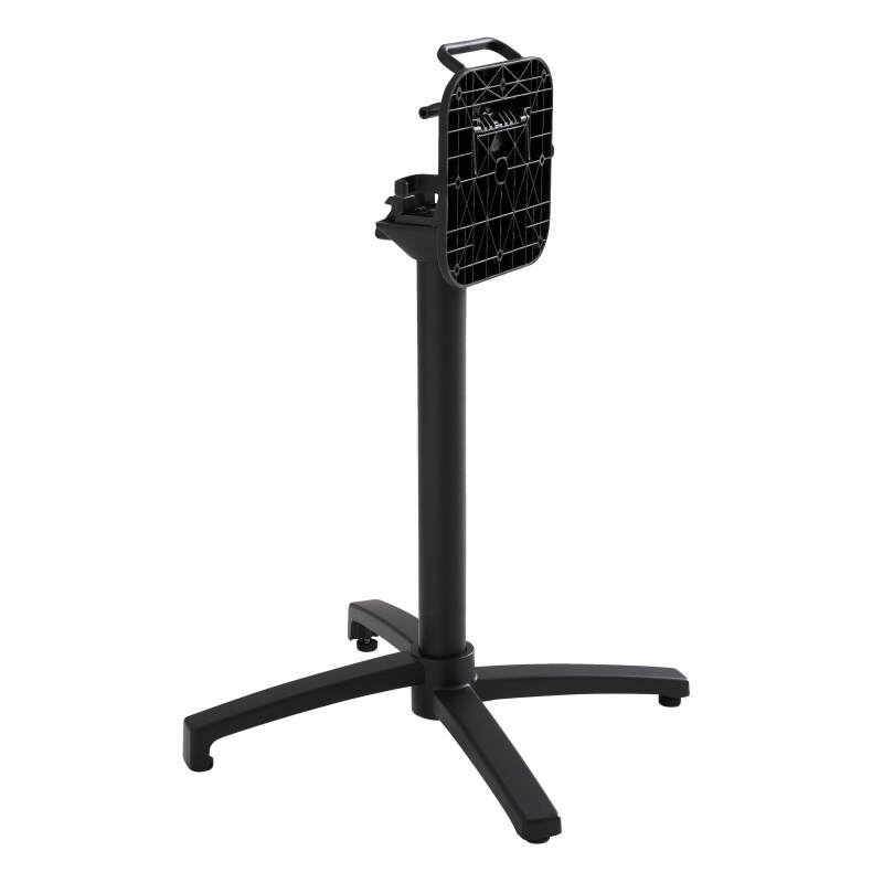 Table de terrasse de restaurant bistrot carrée inclinable en aluminium noir 4 personnes 60x60 cm (6/8)