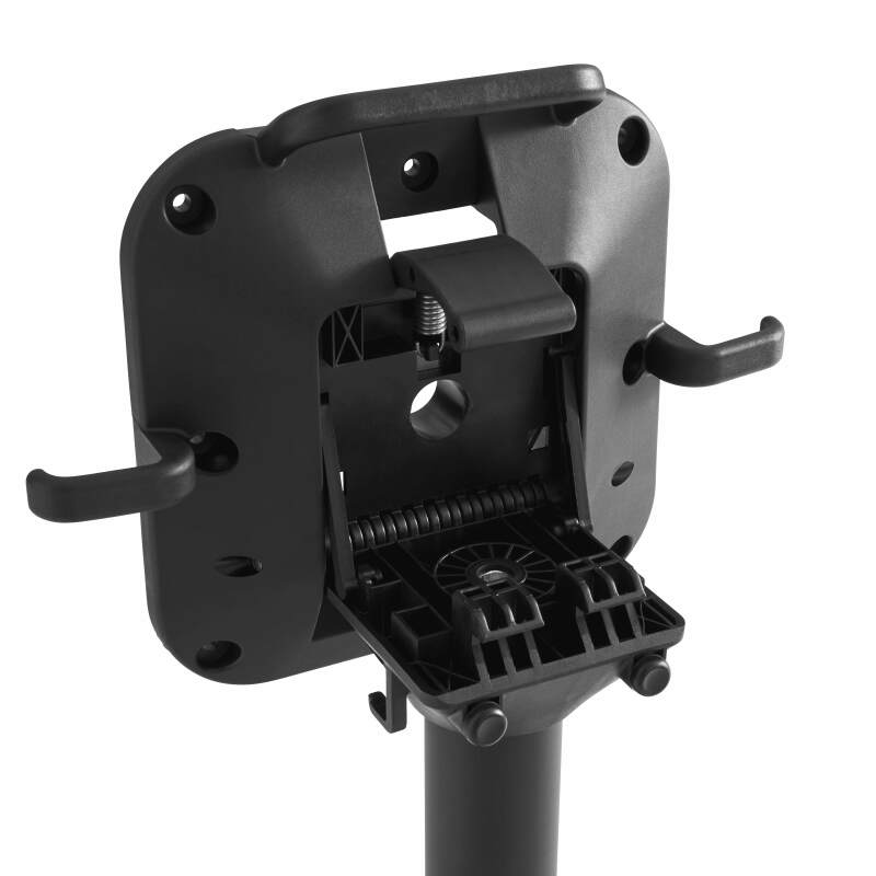 Table de terrasse de restaurant bistrot carrée inclinable en aluminium noir 4 personnes 60x60 cm (5/8)