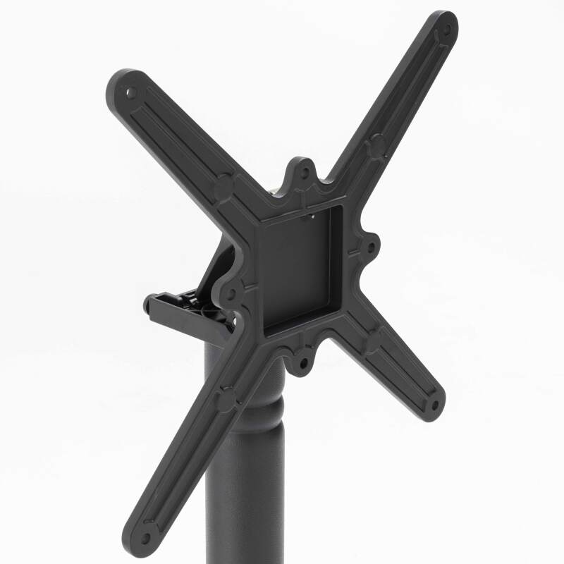 Table de terrasse de restaurant bistrot carrée inclinable en métal et aluminium noir 4 personnes 60x60 cm (7/8)