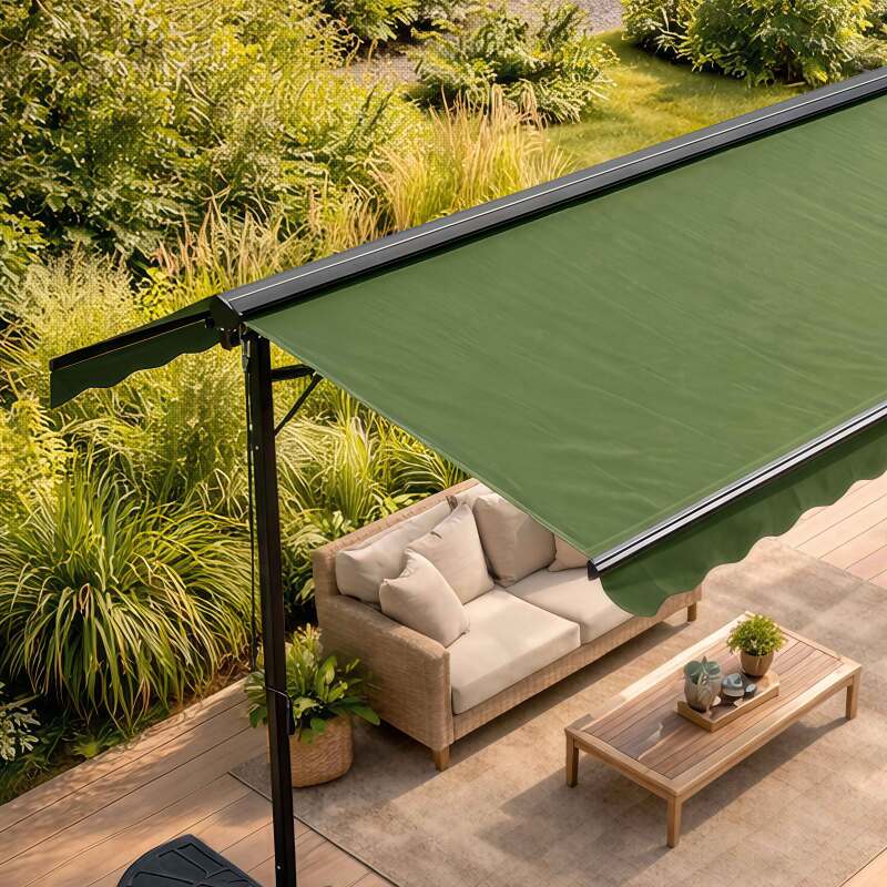 Store banne double pente en aluminium avec coffre - 3x4m (2/5)