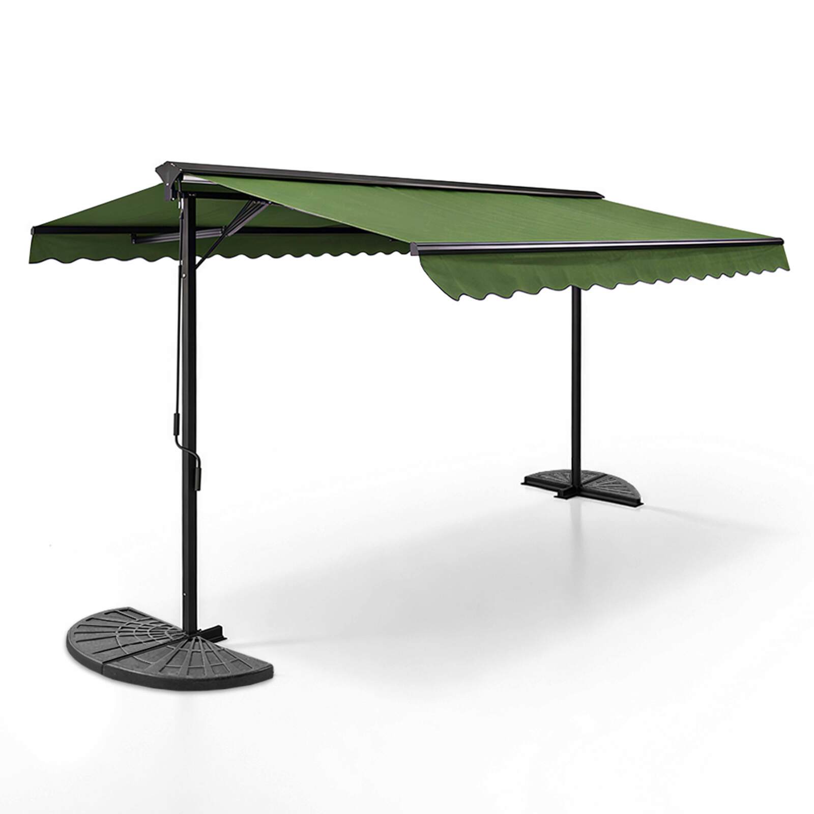 Ensemble store double pente 3x4m et 4 dalles lestées