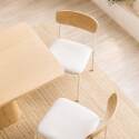 Chaises de restaurant effet cuir en bois et métal - Lot de 2