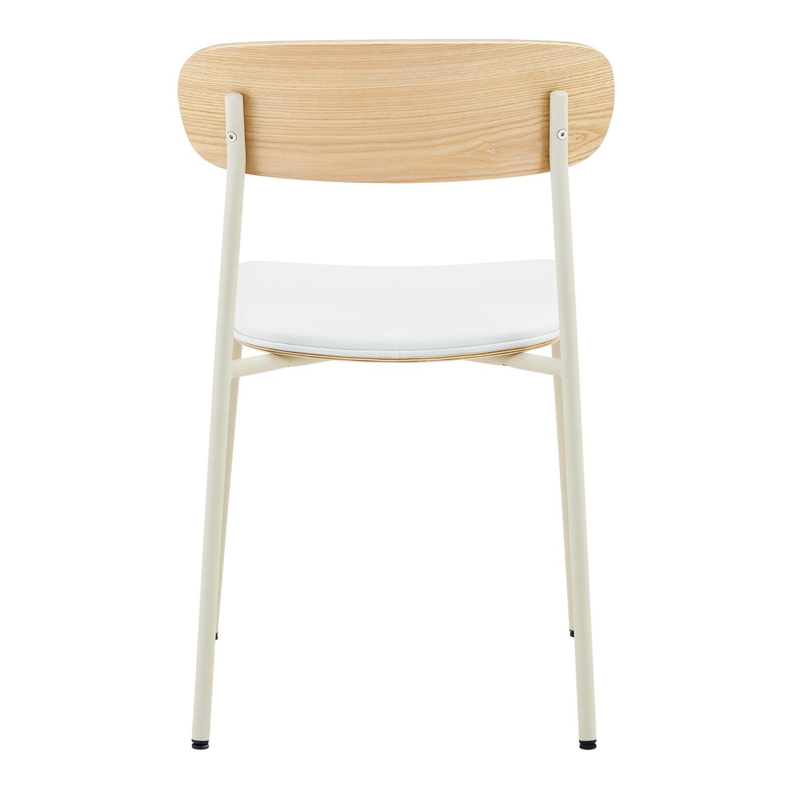 Chaises de restaurant effet cuir en bois et métal - Lot de 2