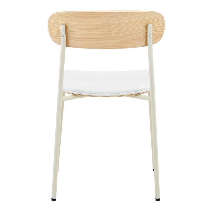 Chaises de restaurant effet cuir en bois et métal - Lot de 2 (6/7)