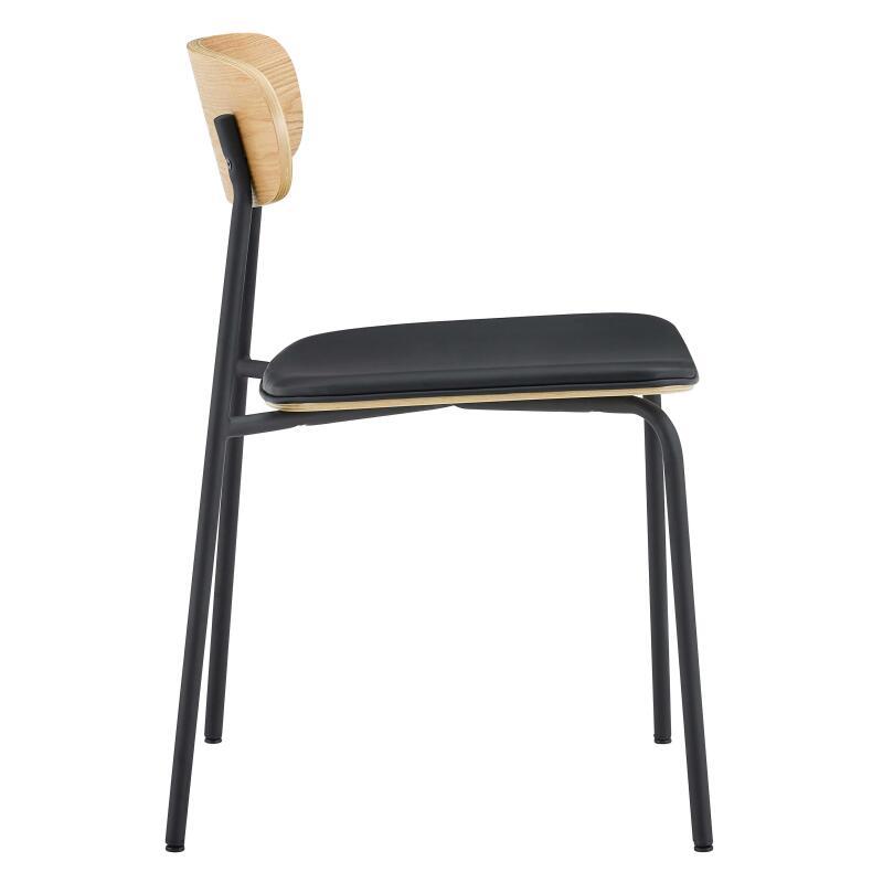 Chaises de restaurant effet cuir en bois et métal - Lot de 2 (5/7)