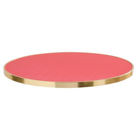 Plateau de table rond en contreplaqué avec revêtement stratifié et bords en aluminium ⌀60 cm | Mobeventpro