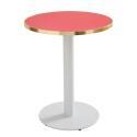 Plateau de table rond en contreplaqué avec revêtement stratifié et bords en aluminium ⌀60 cm