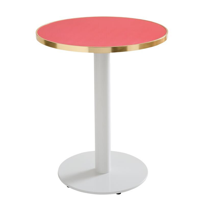 Plateau de table rond en contreplaqué avec revêtement stratifié et bords en aluminium ⌀60 cm (4/6)