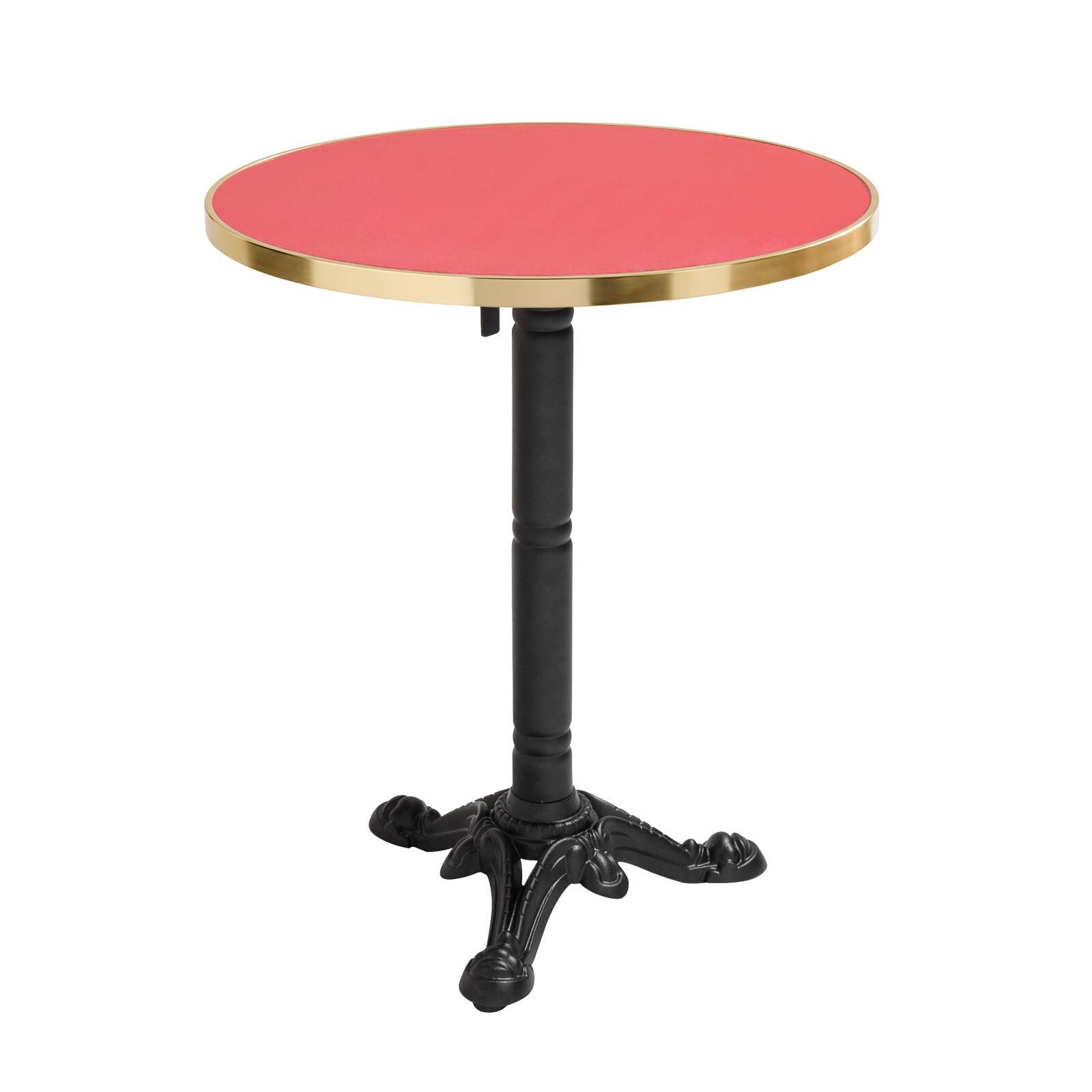 Plateau de table rond en contreplaqué avec revêtement stratifié et bords en aluminium ⌀60 cm