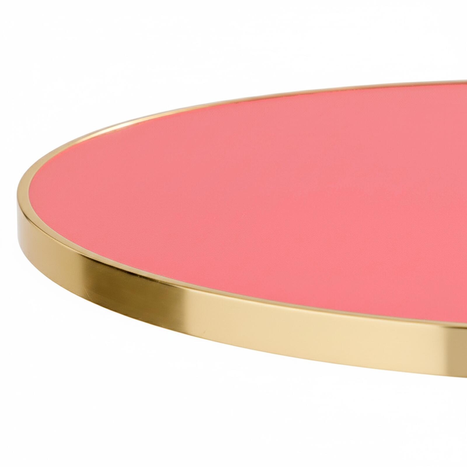 Plateau de table rond en contreplaqué avec revêtement stratifié et bords en aluminium ⌀60 cm