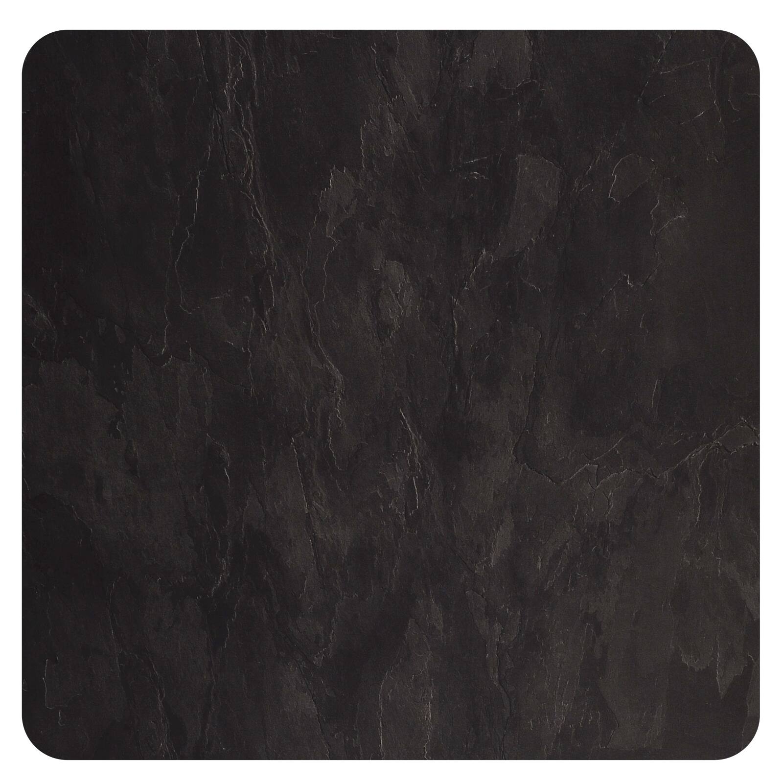 Table de restaurant carrée inclinable en aluminium noir et HPL 4 personnes 70x70 cm