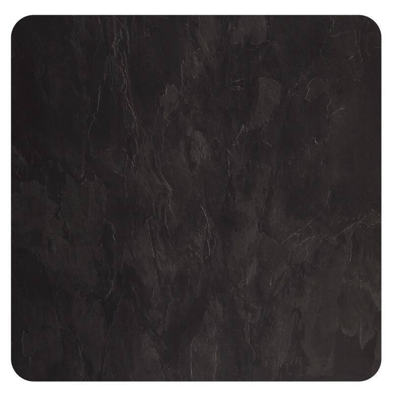 Table de restaurant carrée inclinable en aluminium noir et HPL 4 personnes 70x70 cm (3/5)