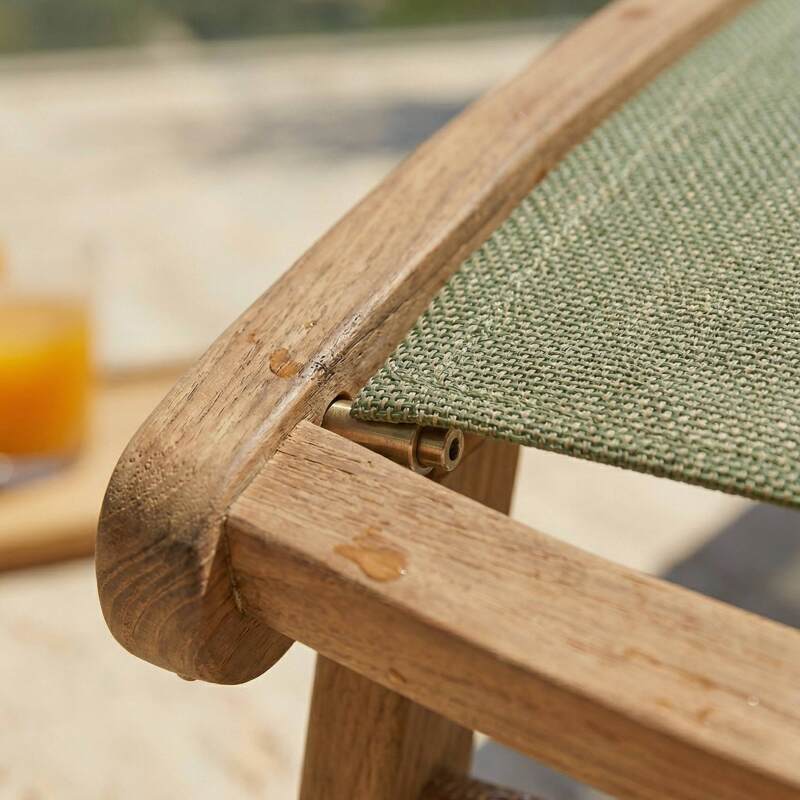 Transats professionnels bois inclinables sur roues - Lot de 2 (2/7)