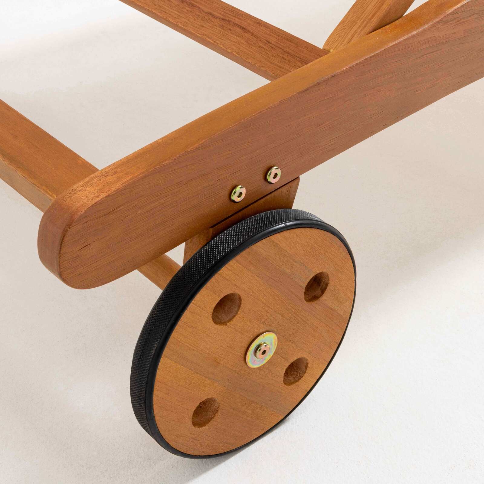 Transats professionnels bois inclinables sur roues - Lot de 2