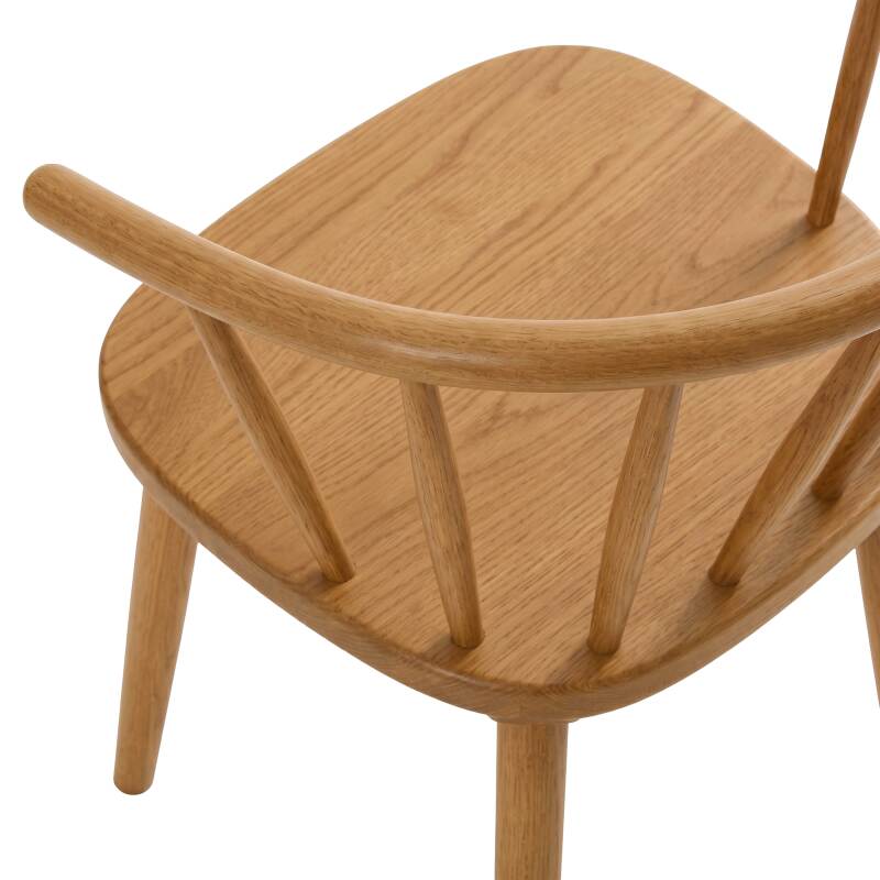 Chaises de restaurant en bois d'orme ajourées - Lot de 2 (5/7)