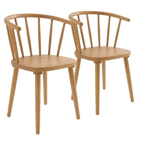 Chaises de restaurant en bois d'orme ajourées - Lot de 2