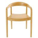 Chaises de restaurant en bois d'orme avec accoudoirs - Lot de 2