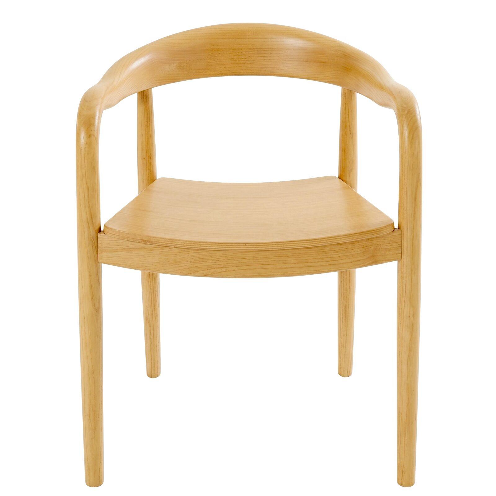 Chaises de restaurant en bois d'orme avec accoudoirs - Lot de 2
