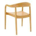 Chaises de restaurant en bois d'orme avec accoudoirs - Lot de 2