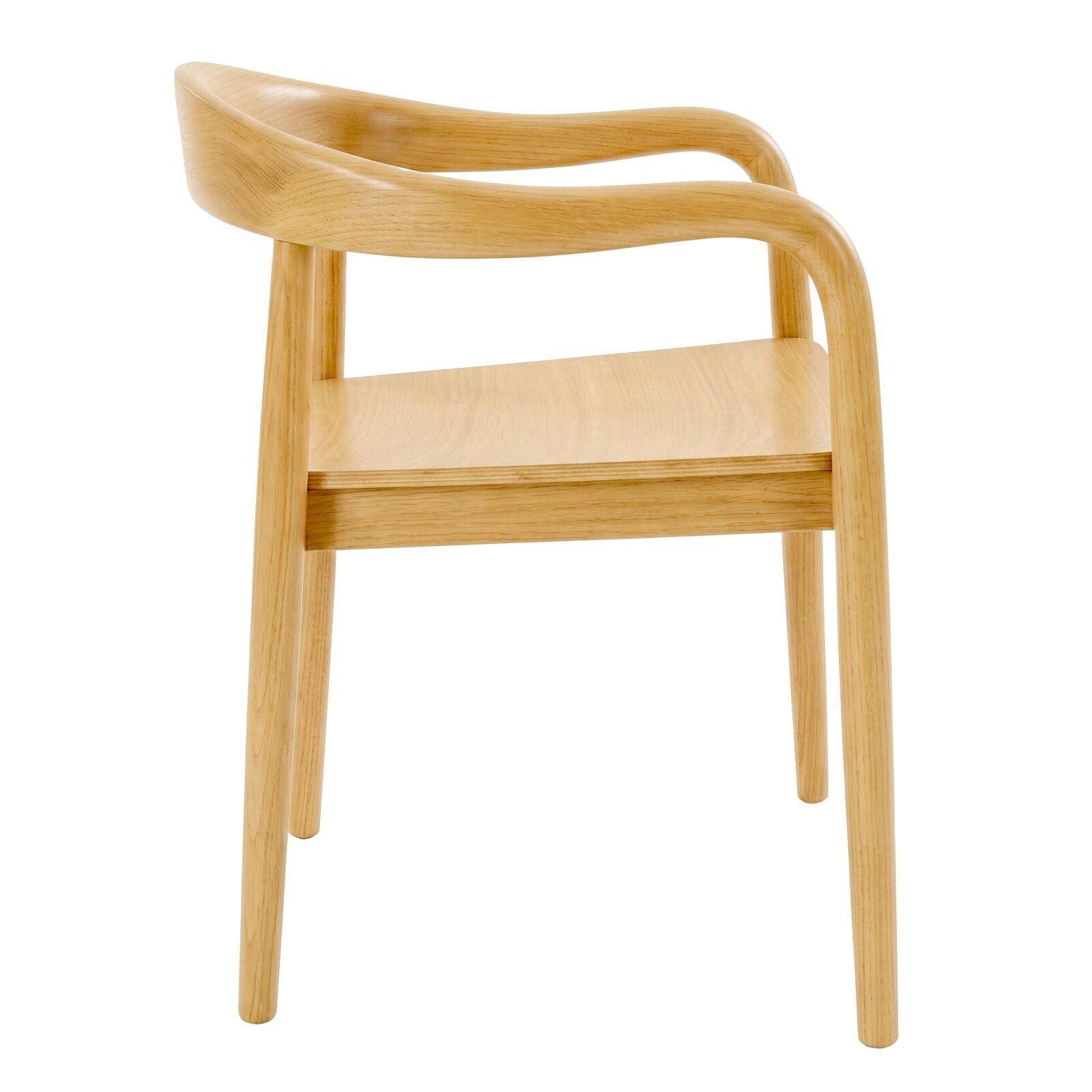 Chaises de restaurant en bois d'orme avec accoudoirs - Lot de 2