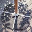 Parasol déporté professionnel 3x3 m carré inclinable 250g/m² rotatif 360° et 4 dalles lestées