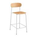 Chaises hautes de restaurant en bois et métal - Lot de 2