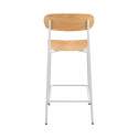 Chaises hautes de restaurant en bois et métal - Lot de 2