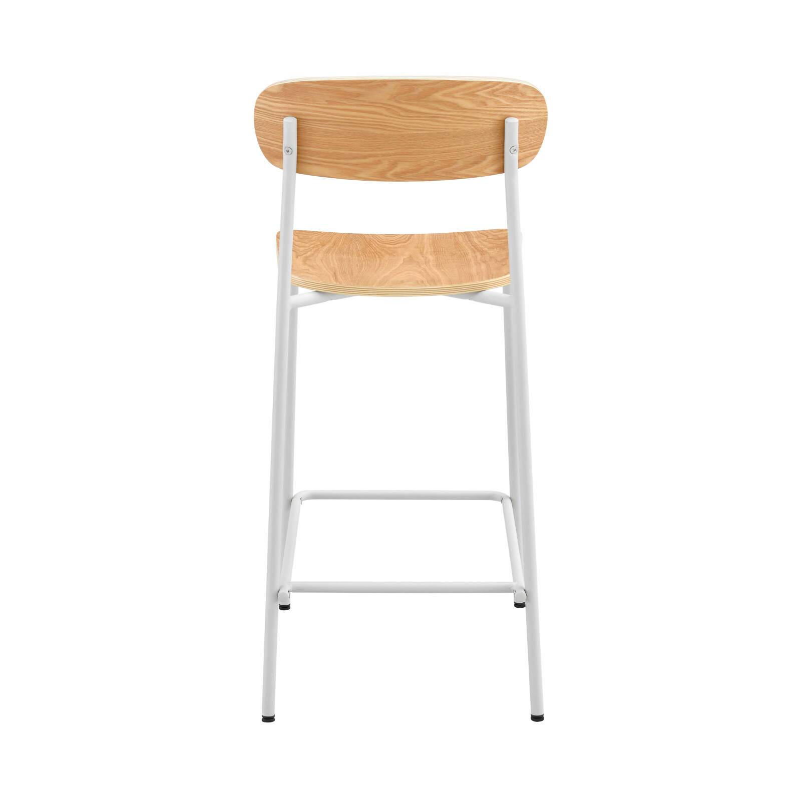 Chaises hautes de restaurant en bois et métal - Lot de 2