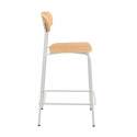 Chaises hautes de restaurant en bois et métal - Lot de 2