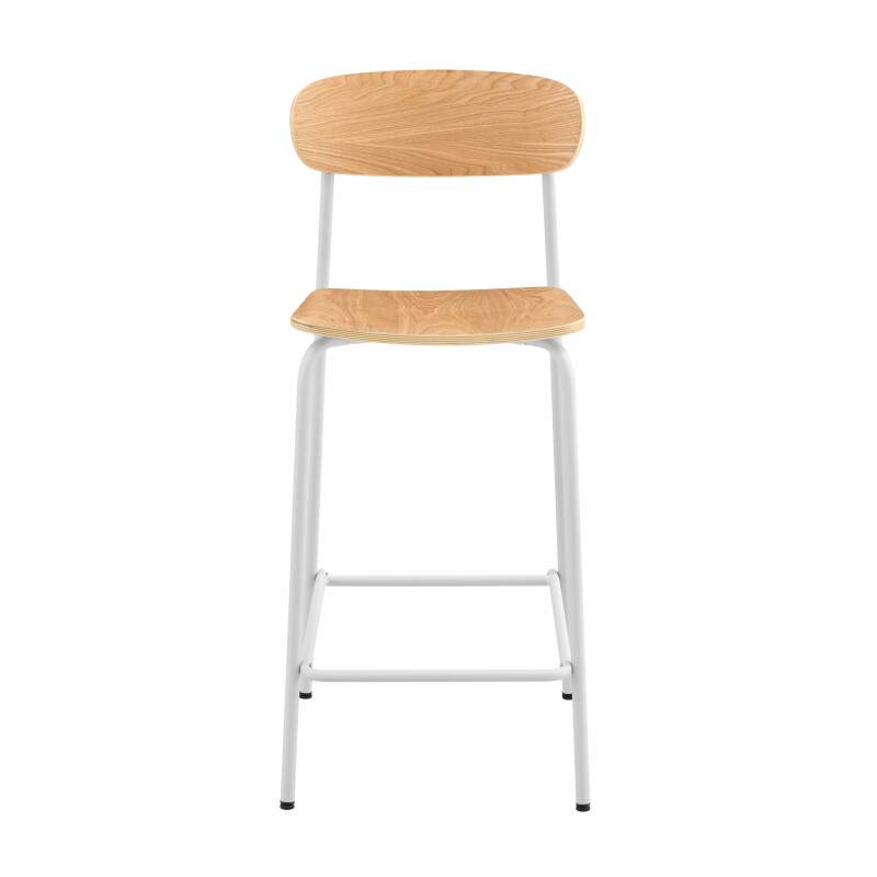Chaises hautes de restaurant en bois et métal - Lot de 2 (5/8)