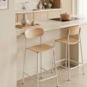 Chaises hautes de restaurant en bois et métal - Lot de 2