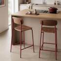 Chaises hautes de restaurant en bois et métal - Lot de 2