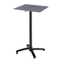 Table haute de terrasse de restaurant  60x60x108 cm en HPL et aluminium
