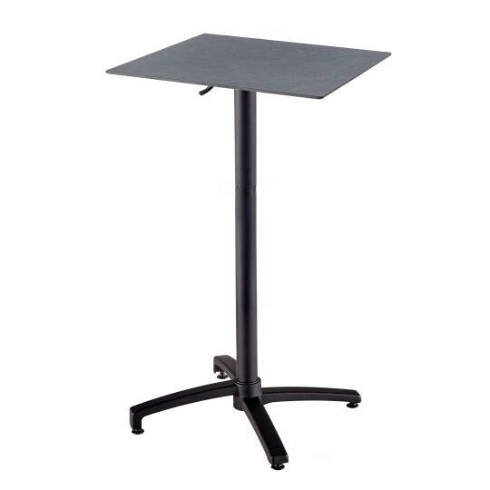 Table haute de terrasse de restaurant  60x60x108 cm en HPL et aluminium | Mobeventpro