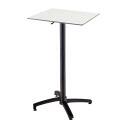 Table haute de terrasse de restaurant  60x60x108 cm en HPL et aluminium