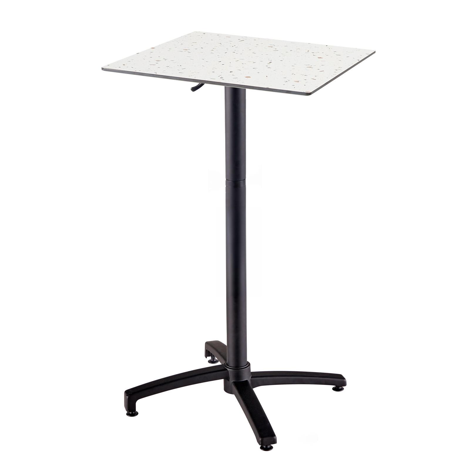 Table haute de terrasse de restaurant  60x60x108 cm en HPL et aluminium