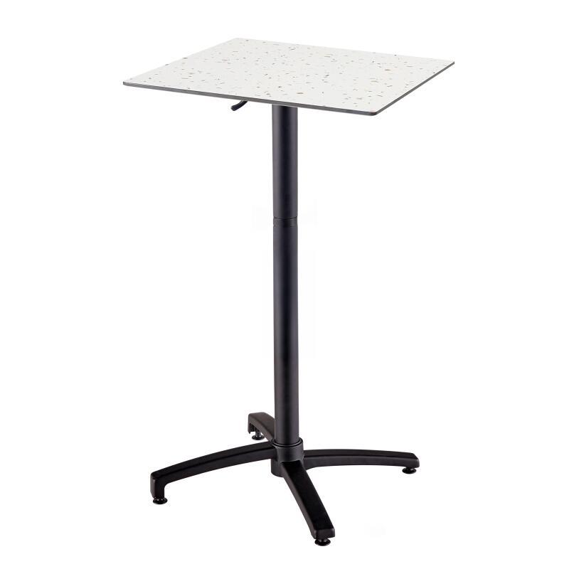 Table haute de terrasse de restaurant  60x60x108 cm en HPL et aluminium