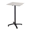 Table haute de terrasse de restaurant  60x60x108 cm en HPL et aluminium
