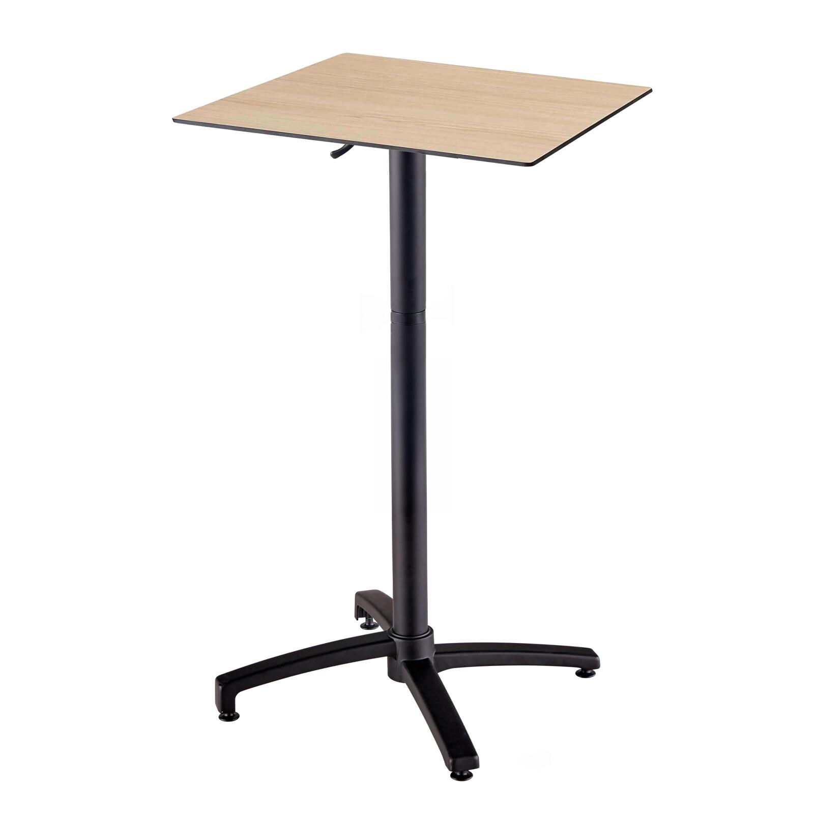 Table haute de terrasse de restaurant  60x60x108 cm en HPL et aluminium
