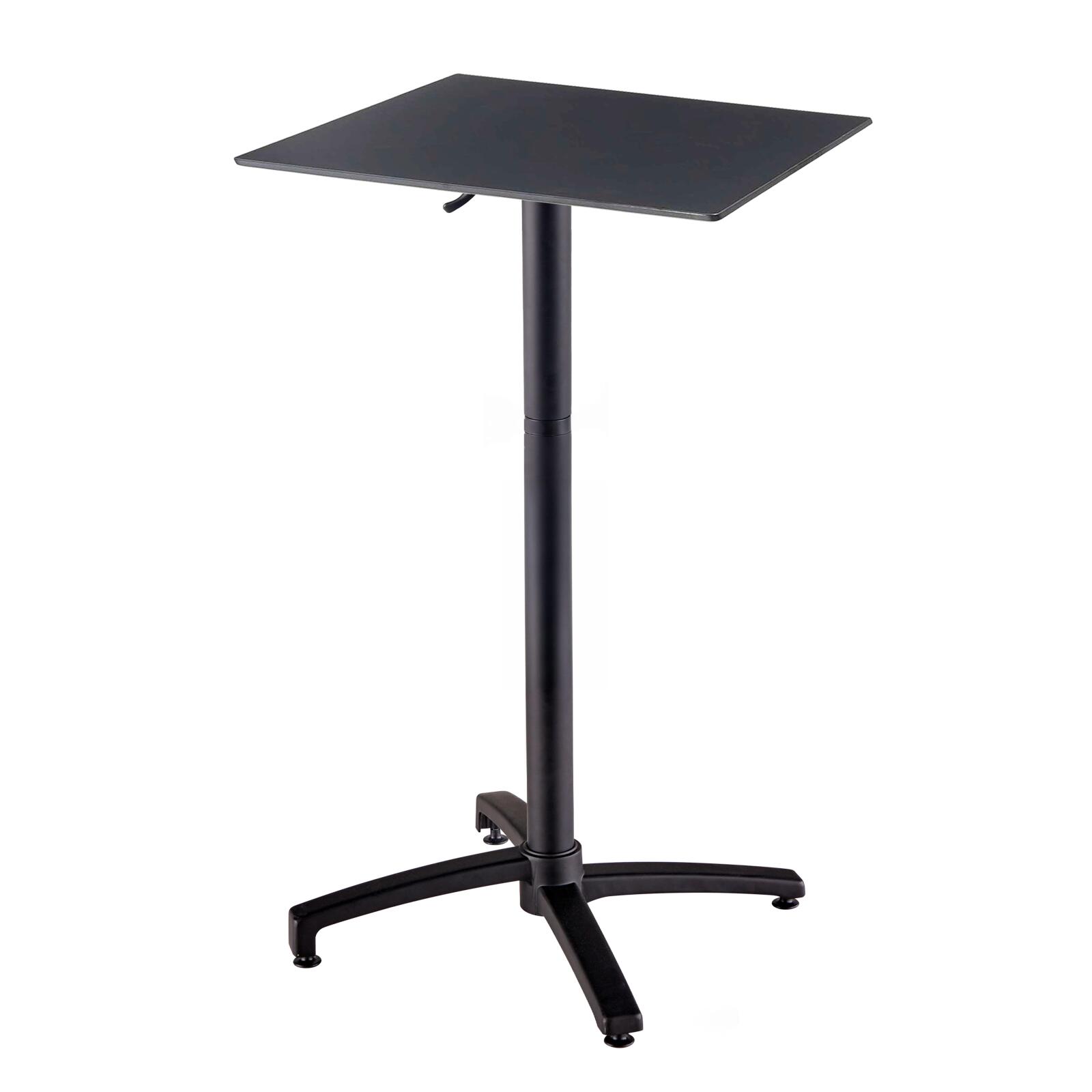 Table haute de terrasse de restaurant  60x60x108 cm en HPL et aluminium