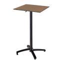 Table haute de terrasse de restaurant  60x60x108 cm en HPL et aluminium